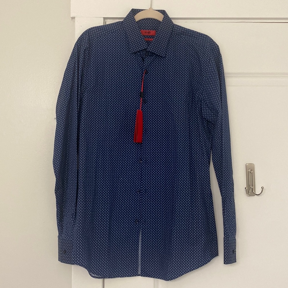 Hugo Boss brand new blue button down